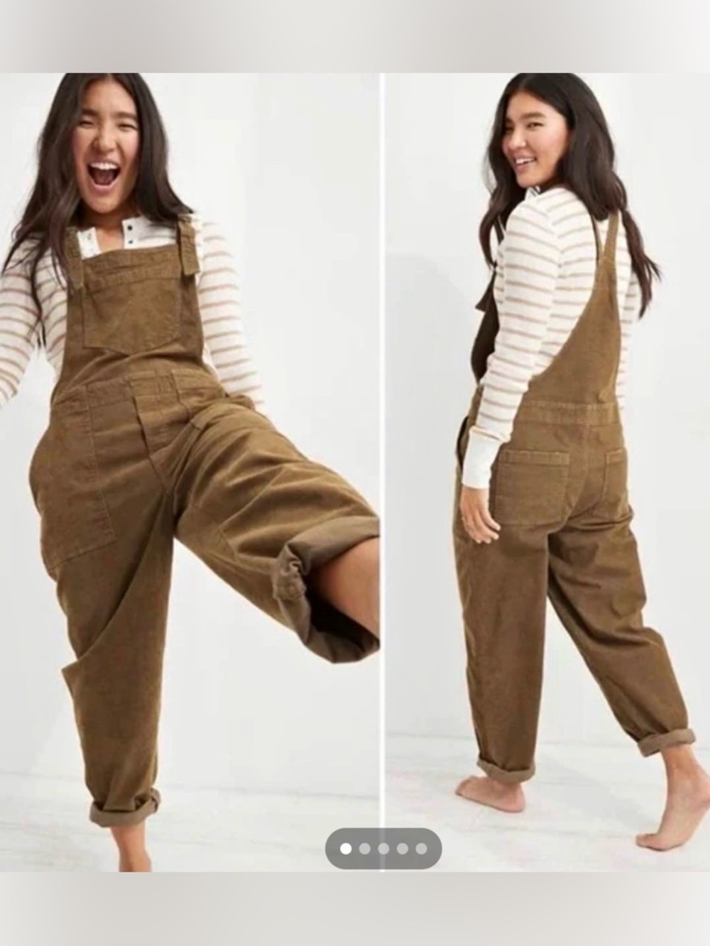 Aerie Werk & Play Corduroy Overalls NWT